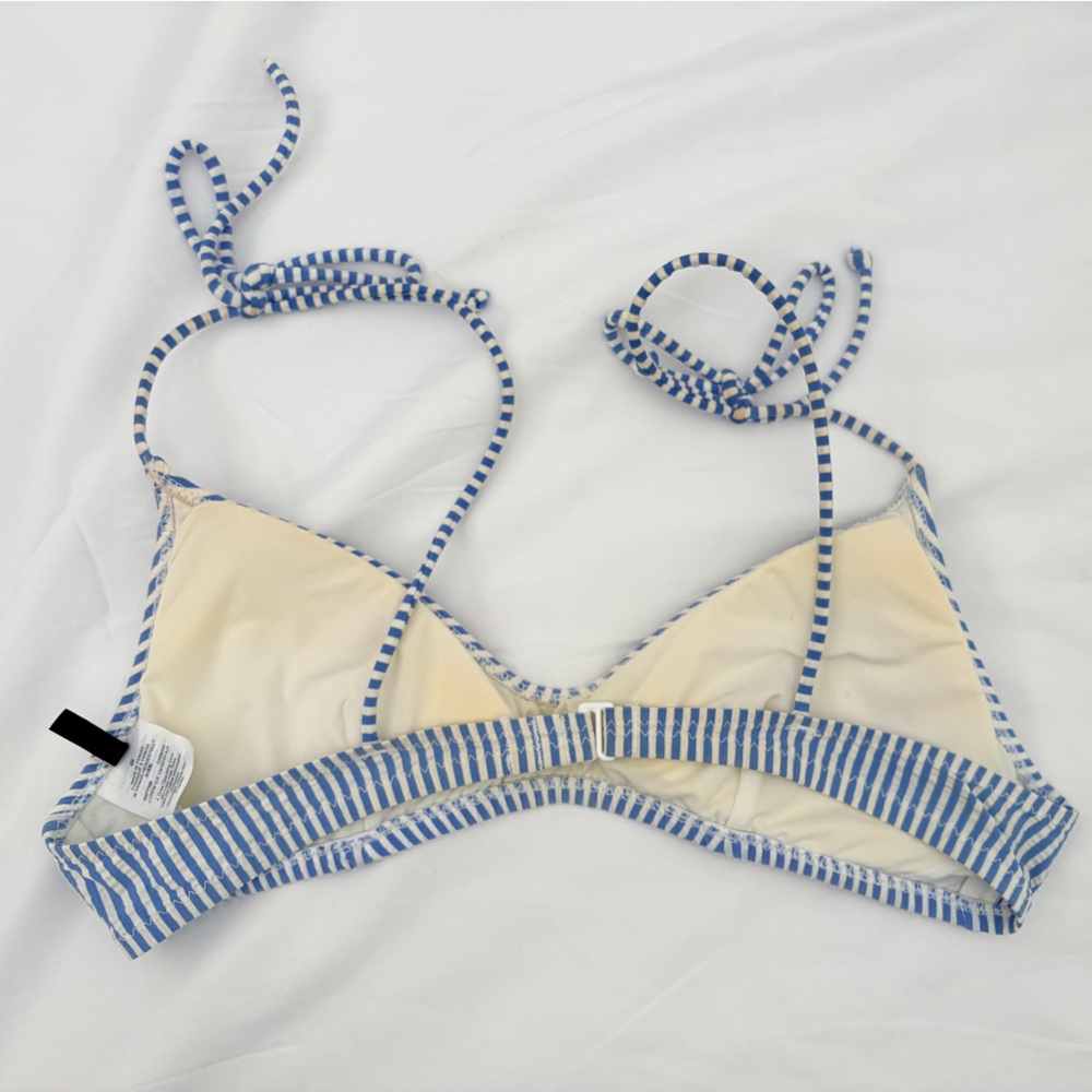 J. Crew Blue and White Striped Bikini Top & Bottom - Picture 7 of 8